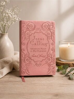 Jesus Calling Pink Embossed Devotional by Sarah Young